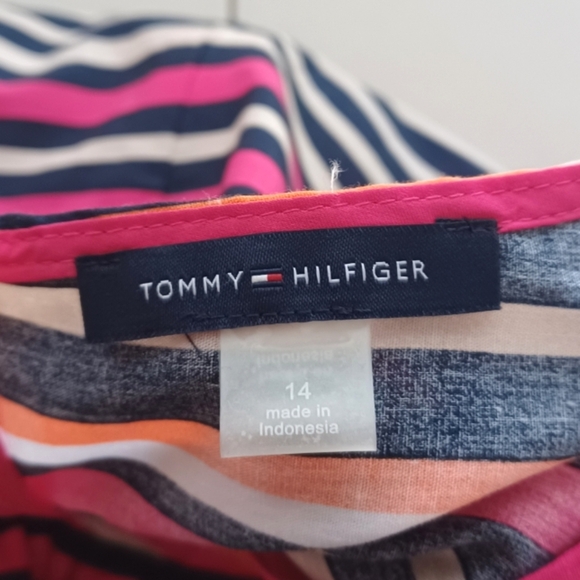 NWT Tommy Hilfiger Sz 14 Striped 100% Cotton Fit & Flare Dress - Picture 12 of 13